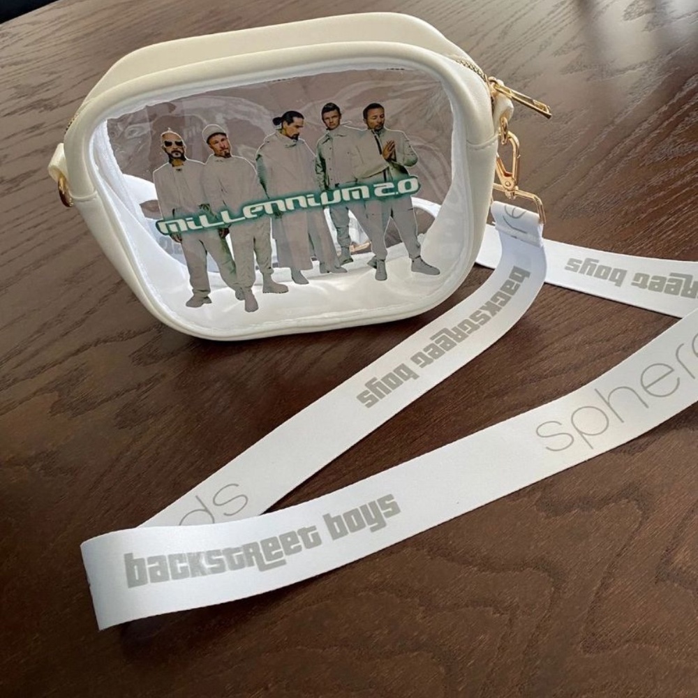 Backstreet Boys White Crossbody Bag Sphere Vegas Concert💓